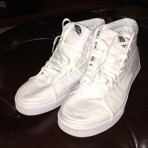Vans Sk8 Hi sneakers (white canvas)